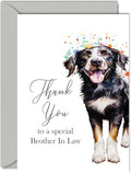 Thank You Cards for Brother In Law - Party Dog - Thankyou Cards for Brother In Law from Sister In Law Brother, Heartfelt Appreciation Card A5 Thank You So Much Greeting Cards