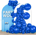 PartyWoo Royal Blue Balloons 155pcs Different Sizes Pack of 18 12 10 5 Inch Dark Blue Balloon Arch Kit for Baby Shower Gender Reveal Graduation Under The Sea Birthday Party Decorations Blue-Y59