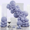 PartyWoo Dusty Blue Balloons 140pcs Different Sizes Pack of 18 12 10 5 Inch Boho Dusty Purple Muted Lavender Balloon Arch Kit for Baby Shower Anniversary Graduation Birthday Party Decorations Blue-F16