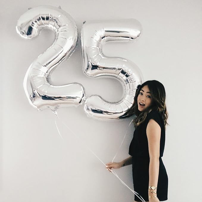 18 Balloon Number, Silver Number 18th Birthday Balloons 40 Inch, 18 Years Old Silver Birthday Decorations for Boys Girls, 18th Anniversary Decorations