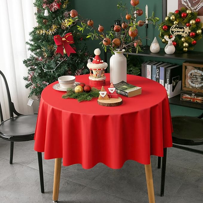 mwellewm 6Pcs Round Tablecloth Plastic Table Cloth Disposable Assorted Color Rainbow Colorful Neon Table Cover Candyland Decorations for Birthday Christmas Graduation Fiesta Party Picnic(84 Inch)