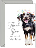 Thank You Cards for Father In Law - Party Dog - Thankyou Cards for Father In Law from Son In Law Daughter In Law, Heartfelt Appreciation Card 5x7 Inch Thank You So Much Greeting Cards