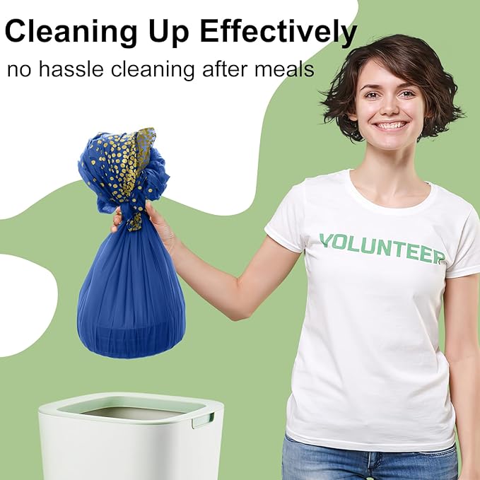 misaya 4 Packs Dot Disposable Table Cloth, 54 x 108 Inch Waterproof Plastic Tablecloth, Rectangle Gold Dots in Navy Table Covers for Easter, Picnic, Birthday, Party