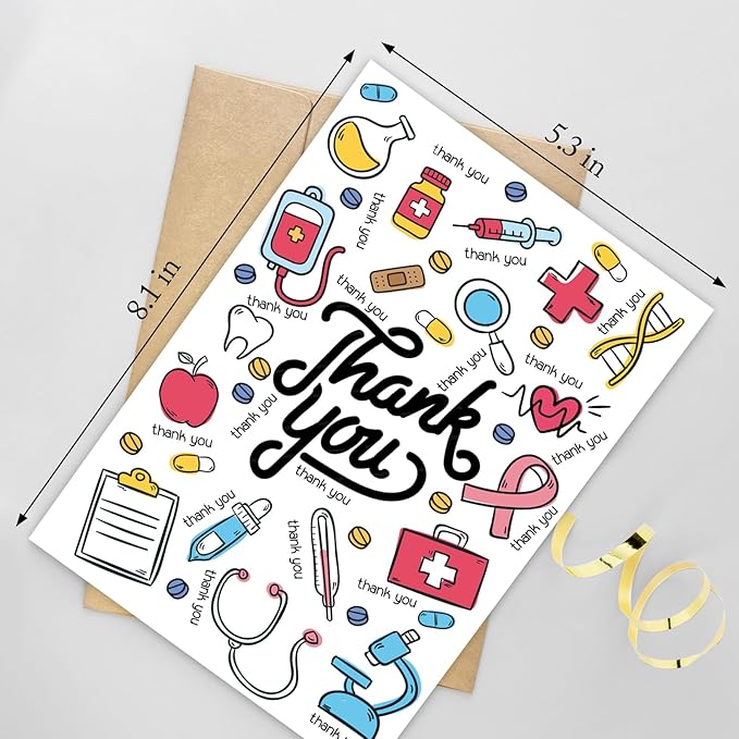 Funny Thank You Card for Doctor Nurse, Nursing Preceptor Card, Appreciation Cards Gift for Medical Staff, Heartfelt Medical Thank You Cards from Patients