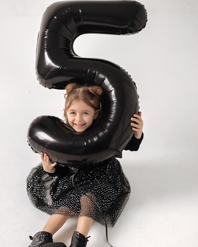 Black Number 21 Balloon 40 Inch, 21st Birthday Party Decorations for Children, Giant 21 Foil Balloon for Party Supplies