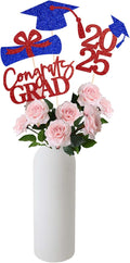 Gexolenu 16 PCS Red and Blue Double-Sided 2025 Graduation Centerpieces for Tables, 2025 Table Toppers Party Centerpiece Sticks Party Supplies, Graduation Party Decorations Class of 2025, Set of 4