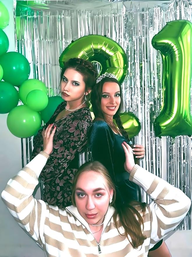 Big 40 Inch Light Green 2 Number Balloon Birthday Decoration, 2026 Light Green Number 2 Helium Balloons 12 20 22 23 24 26 28 32 42 Celebration, Boy Girl Baby Anniversary Party Graduations Supplies