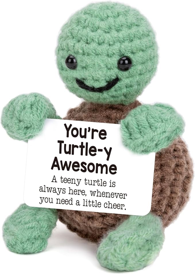 Mini Funny Turtle Easter Basket Essentials Stuffers for Teens Easter Gifts for Kids Teen Girls Boys, Birthday Gifts for Women Men Mothers Day Graduation Teacher Appreciation, Positive Emotional Turtle
