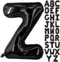 Lovoir 40 Inch Large Black Letter Z Balloons Big Size Jumbo Mylar Foil Helium Balloon for Birthday Party Celebration Decorations Alphabet Black Z