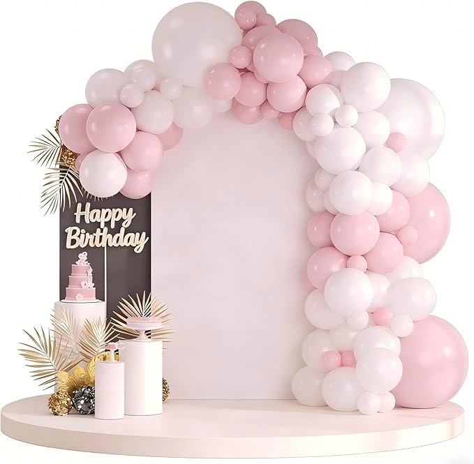 Spring Balloon Garland Arch Kit 160Pcs Pink White Latex Balloons for Baby in Bloom Baby Shower Wedding Bridal Shower Anniversary Birthday Party Decorations