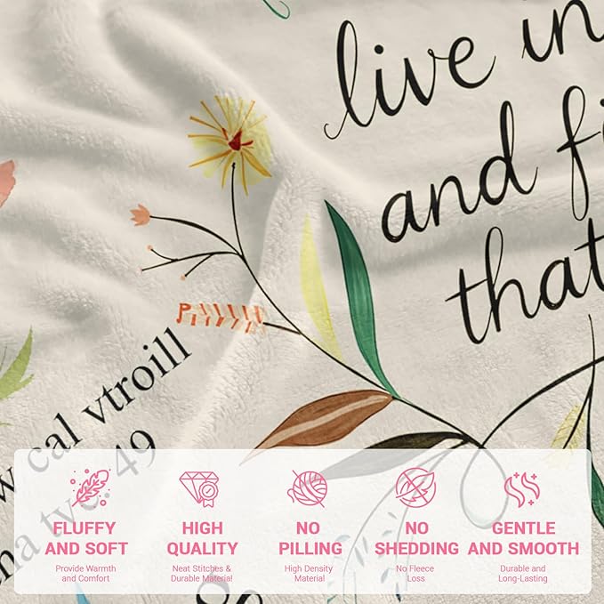 TEHALK Christian Gifts for Women Faith, Inspirational/Religious/Spiritual Gifts for Adults 50"x 60"
