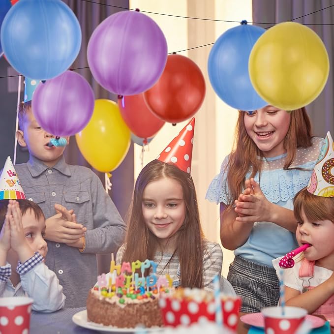 rubfac 25Pcs Punch Balloons, Party Favors for Kids, Thickened Heavy Duty Neon Punching Bouncy Balloon for Easter Egg Fillers,Birthday Party Goodie Bag Stuffers Exciting Outdoor Play Supply