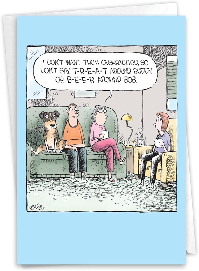 NobleWorks, Funny Birthday Greeting Card with 5 x 7 Inch Envelope (1 Card) Bday Dog Treat C10875BDG