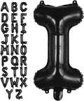 Black Letter I Balloons, 40 Inch Large Foil Letter Balloons, Custom Phrase Balloon for Birthday Party Wedding Anniversary Decoration (Black I)