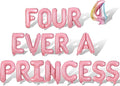 2 Set 34Pcs Pink FOUR EVER A PRINCESS Letter Balloons 16in Balloon Foil Letter Decorations Party Decor Pink Letter Balloons FOUR EVER A PRINCESS Party Supplies