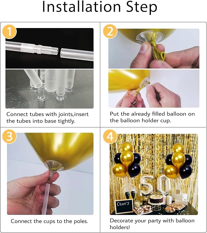20 Sets Balloon Stand Kits,Balloon Sticks Holder with Base for Table Centerpiece Graduation Birthday Baby Shower Party Decorations