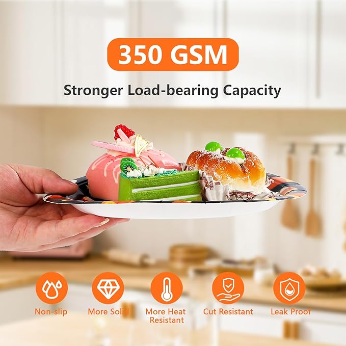 Grencian 96PCS Candy Theme Corns Halloween Party Supplies Set Orange Trick Treat Halloween Plates and Napkins Candy Theme Corns Disposable Tableware Set for Birthday Decorations