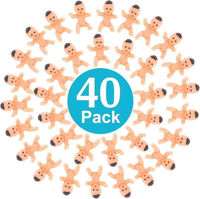 Bouclel Party Decorations Mini Plastic Babies Party Supplies Shower ice cube Game Decor Supplies（40 PCS 1in）