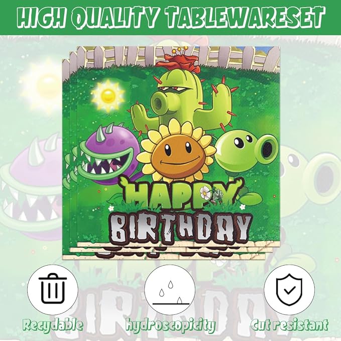 141pcs Zombies Birthday Tableware Decorations Party Plates Cups Soccer Theme Napkins Beach Ball Tablecloth for Soccer Party Decoration (Zombies)