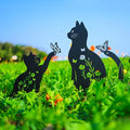 Cat Metal Decorative Garden Stakes,Gifts for Women/Men/Cat Lovers,Black Silhouette Statues Spring Garden Decor for Outdoor, Yard Art, Outside,Patio,Forests,Lawn Ornaments