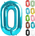 Light Blue Number 0 Balloon 40 Inch, 0 Balloon Numberfor 10th 20th 30th 40th 50th 60th Birthday Decorations, Light Blue Party Supplies for Men Women