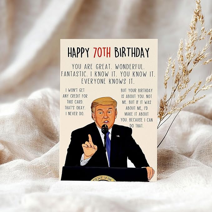 Funny 70th Birthday Card for Women Men, Humor Birthday Gifts for 70 Year Old Men Women, Happy 70th Birthday Decorations for Dad Mom Grandpa Grandma