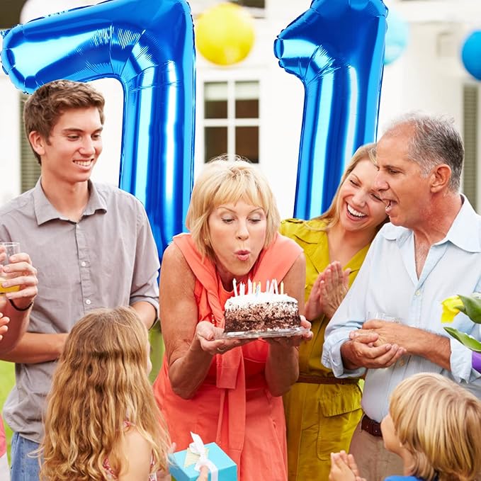 Number Balloons 40 Inch Blue Number 1 Balloon Large Helium Foil Mylar Balloons For Birthdays Party Decorations/Wedding/Anniversary/Graduations/Baby Shower
