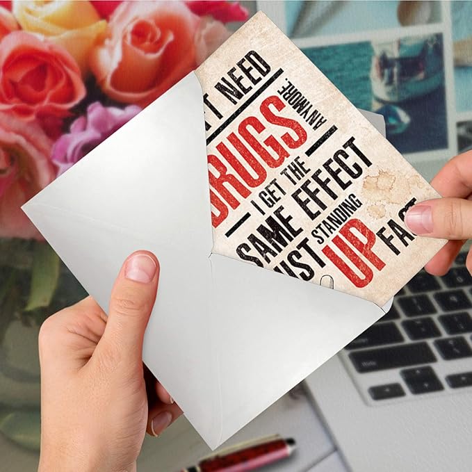 NobleWorks -1 Funny Birthday Card - Inappropriate Grown-Up Humor, Hilarious Birthdays (Buyer Discretion Advised) - Standing Up Fast C6895BDG