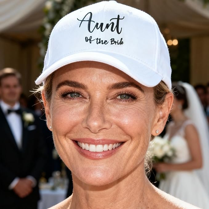 Adjustable Embroidered Hat for Bridal Shower Wedding Engagement Anniversary Honeymoon Newlyweds Couples Gifts