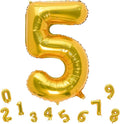 32 Inch Gold Number 5 Balloons Foil Ballon Digital Birthday Party Decoration Supplies (Gold Number 5 Balloon)