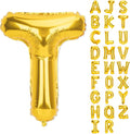 Gold Letter Balloons 40 Inch T Balloon Letters T Alphabet Balloons Giant Letters With Straw Big Balloons Foil Large Gold Balloons For Birthday Party Decorations Wedding Thanksgiving Christmas Balloons