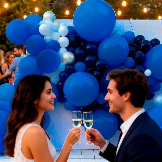 PartyWoo Royal Blue Balloons 4pcs of 36 Inch Dark Blue Latex Balloons for Wedding Baby Shower Gender Reveal Anniversary Graduation Under The Sea Men Birthday Bachelorette Party Decorations Blue-Y5