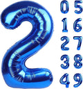Giant Navy Blue 2 Balloon Number 40 Inch, Two Number Balloons Birthday Supplies, 2nd 12 22 32 62 Year Old Birthday Party Celebration, 2025 Second 2 Bluey Balloons Graduations Anniversary Decorations