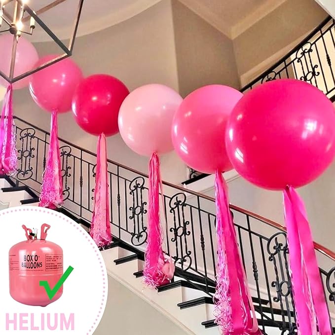 PartyWoo Baby Pink Balloons 4pcs 36 Inch Pastel Pale Light Pink Latex Helium Balloons for Baby Shower Gender Reveal Easter Bachelorette Wedding Bridal Shower Birthday Party Decorations Pink-Q05