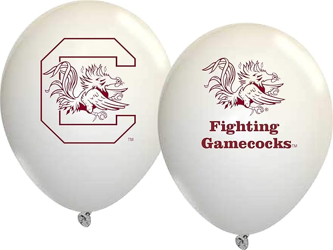 South Carolina Gamecocks Balloons 10 Pack 11" Official Licensed Logos, Helium Quality Latex Balloons, Perfect for College Football Team Celebration, Decorated Front and Back by Westrick