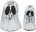 2 Pcs Halloween Disco Ghost Decor Ghost Disco Ball Table Decoration Indoor Glitter Sign Halloween Tiered Tray Decor for Props Home Tabletop Decorations