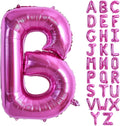 TONIFUL 40 Inch Large Rose Red Letter B Balloons Giant Hot Pink Alphabet Letter Balloons,Foil Mylar Big Balloons for Birthday Party Anniversary Supplies Decorations