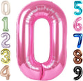Number 0 Balloons 40 Inch Pink Number Balloons for 10 20 30 40 50 60 70 80 90 100 Numbers Balloon Birthday Decorations Wedding Event Baby Shower