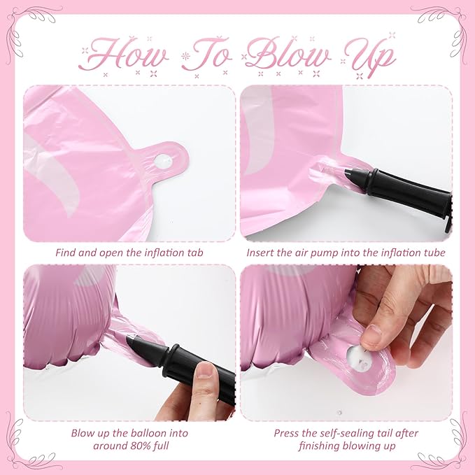 Lewtemi 4 Pcs Ballet Slippers Foil Balloon 40" Large Pink Ballerina Balloons Ballerina Birthday Party Decorations for Ballet Dancing Themed Party Wedding Baby Shower Graduation Supplies