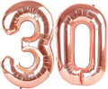 40 Inch Rose Gold Balloon Number 30 Balloon,Jumbo Mylar Foil Helium Balloon for 30 Digital Balloons for Birthday Party,Wedding Anniversary Party Decorations