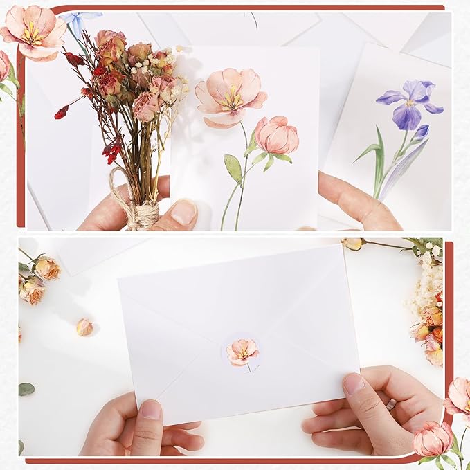 Blank Cards and Envelopes, 40 Pack Blank Cards 4x6 Inches, Elegant Blank Greeting Card, Blank Note Cards with Sealing Stickers for Birthdays, Weddings, Easter, Mother's Day, Most Other Occasions
