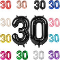 30 Balloon Number, Black Number 30th Birthday Balloons 40 Inch, 30 Years Old Black Birthday Decorations for Men Women, 30th Anniversary Decorations