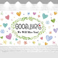 Colorful Good Luck We Will Miss You Backdrop Banner Photography Background for Retirement Farewell Going Away Leaving Coworker Goodbye Graduation Theme Party Decoration Supplies 72.8 * 43.3in