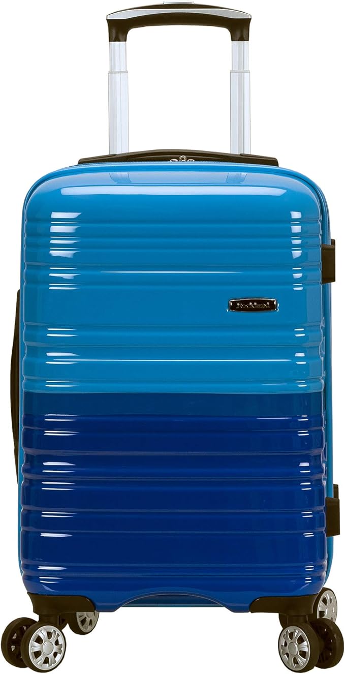 Rockland Melbourne Hardside Expandable Spinner Wheel Luggage, Carry-On 20", Two Tone Blue