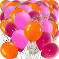Orange Pink and Hot Pink Balloons with Confetti Balloons 12 inch Latex Balloons 80 Pcs for Wedding Birthday Baby Shower Patriotic Themed Party Decorations