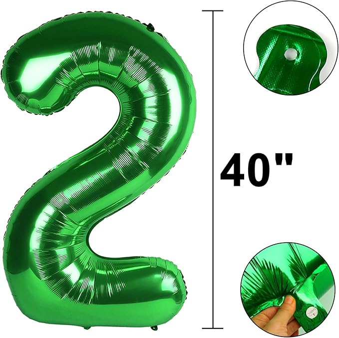 40 Inch Green Number 23 Digital Balloon,Jumbo Mylar Foil Helium Balloon for 23 Balloons for Birthday Party,Wedding Anniversary Party Decorations