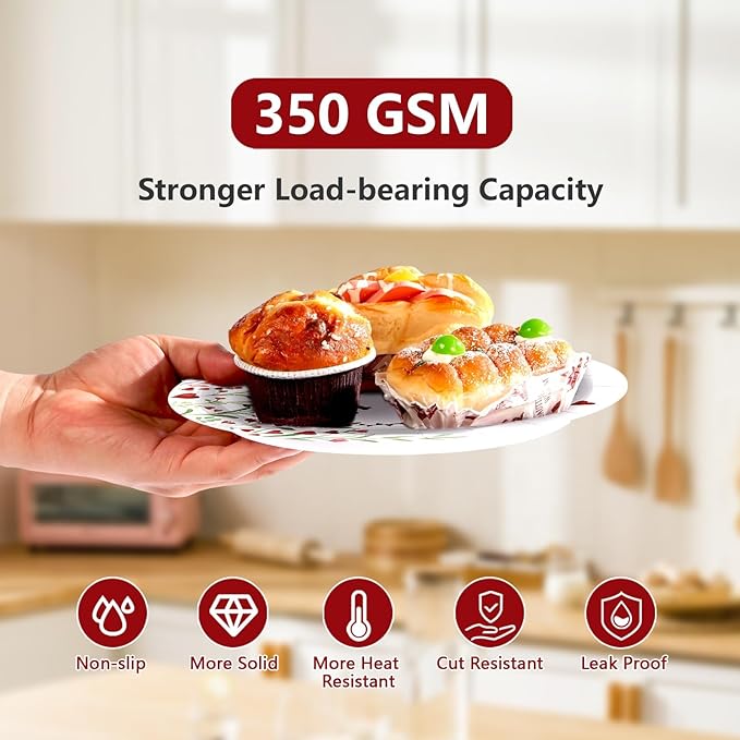 96 Pcs Floral Decorations Disposable Love Heart Flowers Paper Plates and Napkins Watercolor Lovely Flowers Tableware Set for Spring Anniversary Wedding Supplies, Serves 24