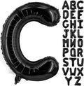 Lovoir 40 Inch Large Black Letter C Balloons Big Size Jumbo Mylar Foil Helium Balloon for Birthday Party Celebration Decorations Alphabet Black C