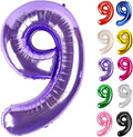 Purple Number 9 Balloon 40 Inch, 9 Balloon Number, 9th Birthday Decorations, Purple Party Supplies for Boys Girls