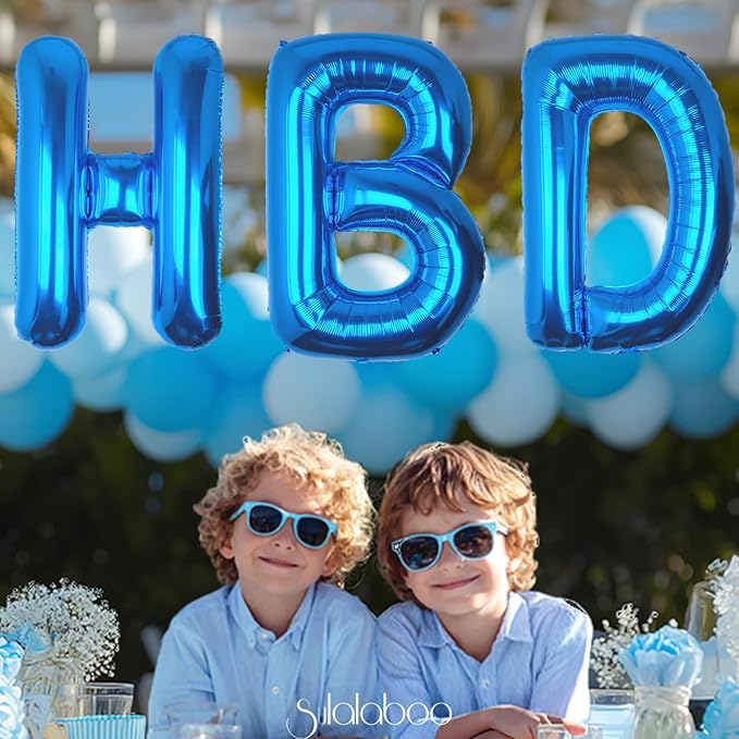 40Inch Blue Letter B Balloon Foil Helium Letter Balloons A-Z Giant Large Mylar Big Party Balloon for Birthday Party Decorations